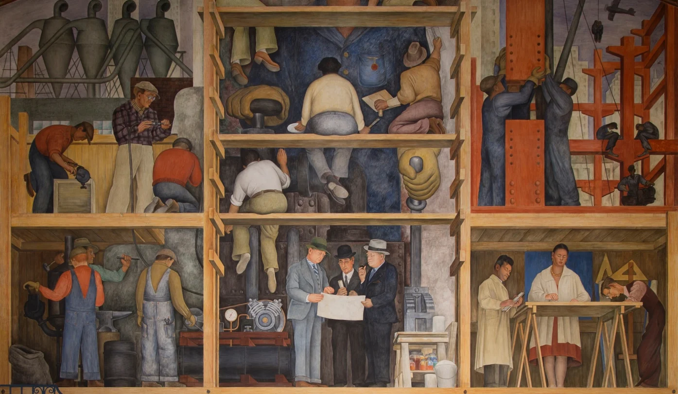 Diego Rivera, The Making of a Fresco Showing the Building of a City, San Francisco Art Institute